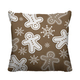 Ginger Bread Object/Motif Reversible Indoor/Outdoor Square Pillow