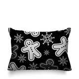 Ginger Bread Object/Motif Reversible Indoor/Outdoor Rectangular Pillow