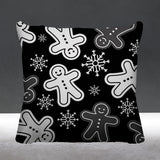 Ginger Bread Object/Motif Reversible Indoor/Outdoor Square Pillow