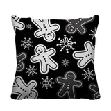 Ginger Bread Object/Motif Reversible Indoor/Outdoor Square Pillow