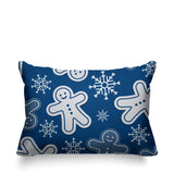 Ginger Bread Object/Motif Reversible Indoor/Outdoor Rectangular Pillow