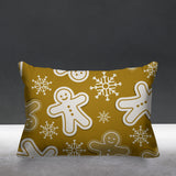 Ginger Bread Object/Motif Reversible Indoor/Outdoor Rectangular Pillow