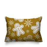 Ginger Bread Object/Motif Reversible Indoor/Outdoor Rectangular Pillow