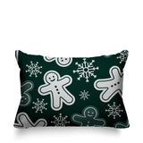 Ginger Bread Object/Motif Reversible Indoor/Outdoor Rectangular Pillow