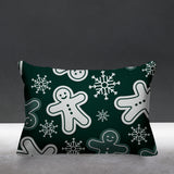 Ginger Bread Object/Motif Reversible Indoor/Outdoor Rectangular Pillow