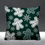 Ginger Bread Object/Motif Reversible Indoor/Outdoor Square Pillow