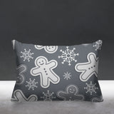 Ginger Bread Object/Motif Reversible Indoor/Outdoor Rectangular Pillow