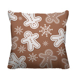 Ginger Bread Object/Motif Reversible Indoor/Outdoor Square Pillow