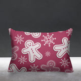 Ginger Bread Object/Motif Reversible Indoor/Outdoor Rectangular Pillow