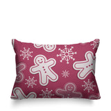 Ginger Bread Object/Motif Reversible Indoor/Outdoor Rectangular Pillow