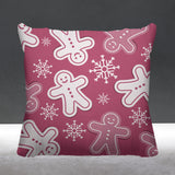 Ginger Bread Object/Motif Reversible Indoor/Outdoor Square Pillow