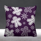 Ginger Bread Object/Motif Reversible Indoor/Outdoor Square Pillow