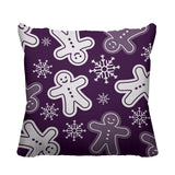 Ginger Bread Object/Motif Reversible Indoor/Outdoor Square Pillow