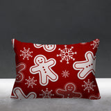 Ginger Bread Object/Motif Reversible Indoor/Outdoor Rectangular Pillow