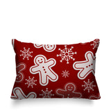 Ginger Bread Object/Motif Reversible Indoor/Outdoor Rectangular Pillow