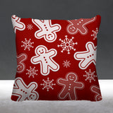 Ginger Bread Object/Motif Reversible Indoor/Outdoor Square Pillow