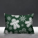 Ginger Bread Object/Motif Reversible Indoor/Outdoor Rectangular Pillow