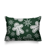 Ginger Bread Object/Motif Reversible Indoor/Outdoor Rectangular Pillow