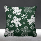 Ginger Bread Object/Motif Reversible Indoor/Outdoor Square Pillow