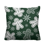 Ginger Bread Object/Motif Reversible Indoor/Outdoor Square Pillow