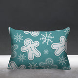 Ginger Bread Object/Motif Reversible Indoor/Outdoor Rectangular Pillow