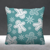 Ginger Bread Object/Motif Reversible Indoor/Outdoor Square Pillow