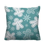 Ginger Bread Object/Motif Reversible Indoor/Outdoor Square Pillow