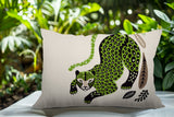 Gino Leopard Reversible Indoor/Outdoor Lumbar Pillow in Chartreuse - Size 25x18