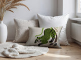 Gino Leopard Reversible Indoor/Outdoor Lumbar Pillow in Chartreuse - Size 25x18