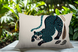 Gino Leopard Reversible Indoor/Outdoor Lumbar Pillow in Emerald - Size 25x18