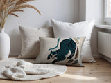 Gino Leopard Reversible Indoor/Outdoor Lumbar Pillow in Emerald - Size 25x18