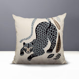 Gino Leopard Reversible Indoor/Outdoor Square Pillow in Gray - Size 20x20