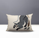 Gino Leopard Reversible Indoor/Outdoor Lumbar Pillow in Gray - Size 25x18