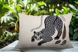 Gino Leopard Reversible Indoor/Outdoor Lumbar Pillow in Gray - Size 25x18