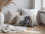 Gino Leopard Reversible Indoor/Outdoor Lumbar Pillow in Gray - Size 25x18