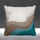 Gobe Abstract Reversible Indoor/Outdoor Square Pillow