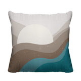 Gobe Abstract Reversible Indoor/Outdoor Square Pillow