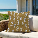 Barnon Seahorse Square Indoor/Outdoor Throw Pillow