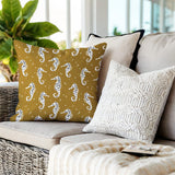 Barnon Seahorse Square Indoor/Outdoor Throw Pillow
