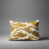 Copley Ocean Waves Lumbar Indoor/Outdoor Throw Pillow