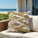 Copley Ocean Waves Lumbar Indoor/Outdoor Throw Pillow
