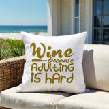 Davey Wine Lumbar Indoor/Outdoor Throw Pillow