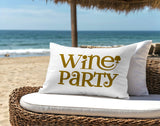 Fairfield Wine Party Lumbar Indoor/Outdoor Throw Pillow