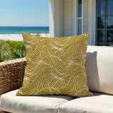 Foxlane Ocean Waves Square Indoor/Outdoor Throw Pillow
