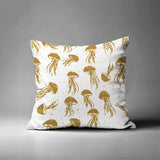 Octavian Jellyfish Square Indoor/Outdoor Throw Pillow