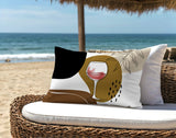 Parson Wine Glass Lumbar Indoor/Outdoor Throw Pillow