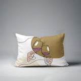 Penny Two Hands Lumbar Indoor/Outdoor Throw Pillow
