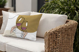 Penny Two Hands Lumbar Indoor/Outdoor Throw Pillow