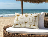 Purcill Wine Glass Lumbar Indoor/Outdoor Throw Pillow