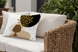 Savon Wine Glass Lumbar Indoor/Outdoor Throw Pillow